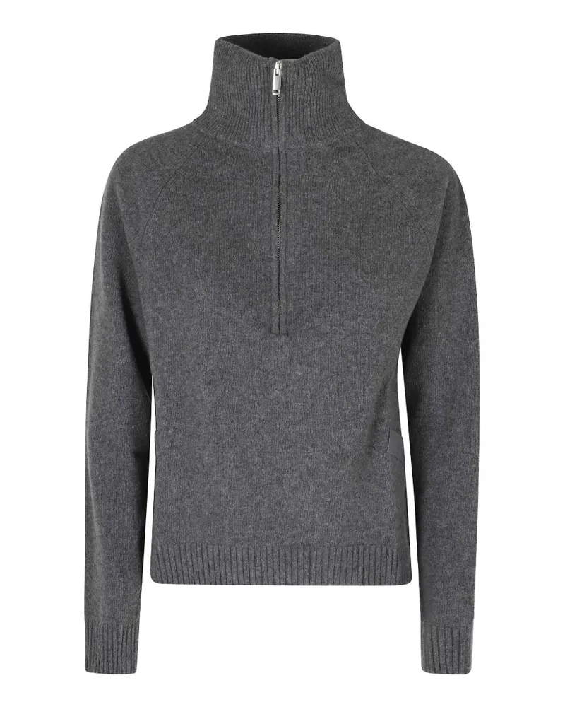 Semicouture Meg panelled half-zip sweater - Grau Grau