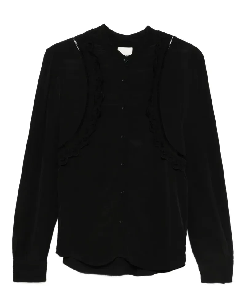 Isabel Marant Bluse mit Spitzeneinsätzen - Schwarz Schwarz