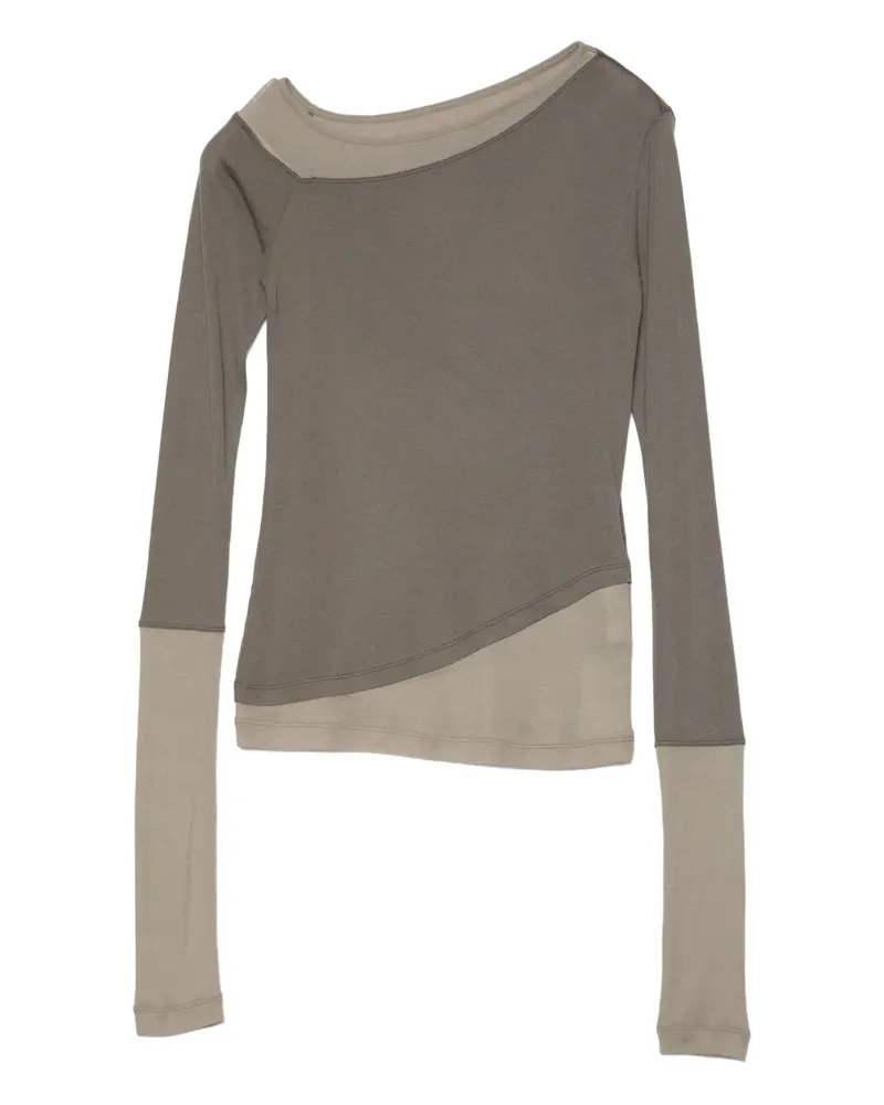 Muller of Yoshiokubo Asymmetrisches Langarmshirt - Grün Grün