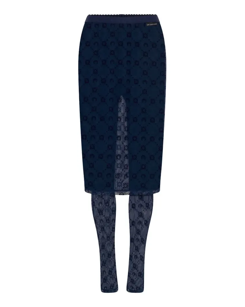 Marine Serre Mesh-Hose mit Monogramm - Blau Blau