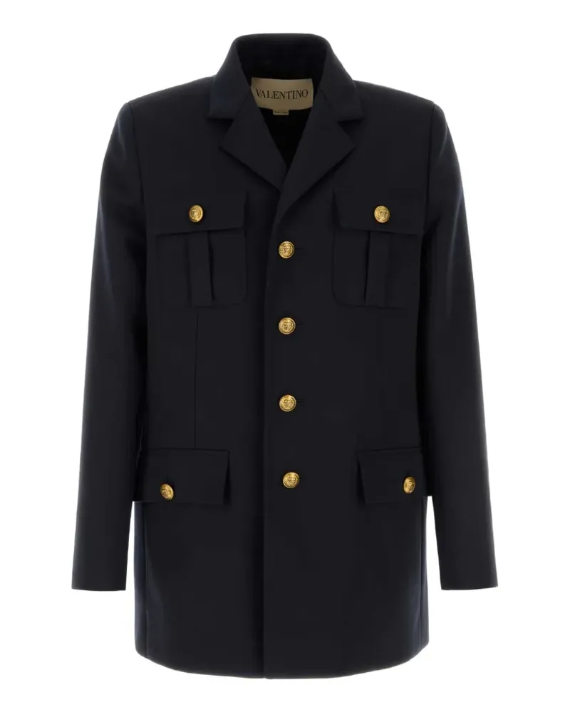 Valentino Garavani buttoned coat - Blau Blau