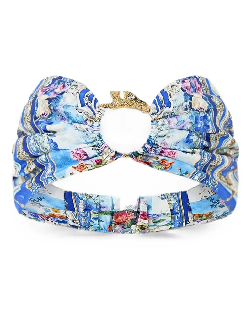 Camilla Ottoman Opulence Ring Haarreif mit Kristallen - Blau Blau