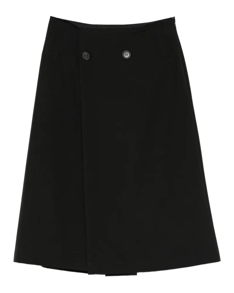 Maison Margiela Midirock mit Knöpfen - Schwarz Schwarz