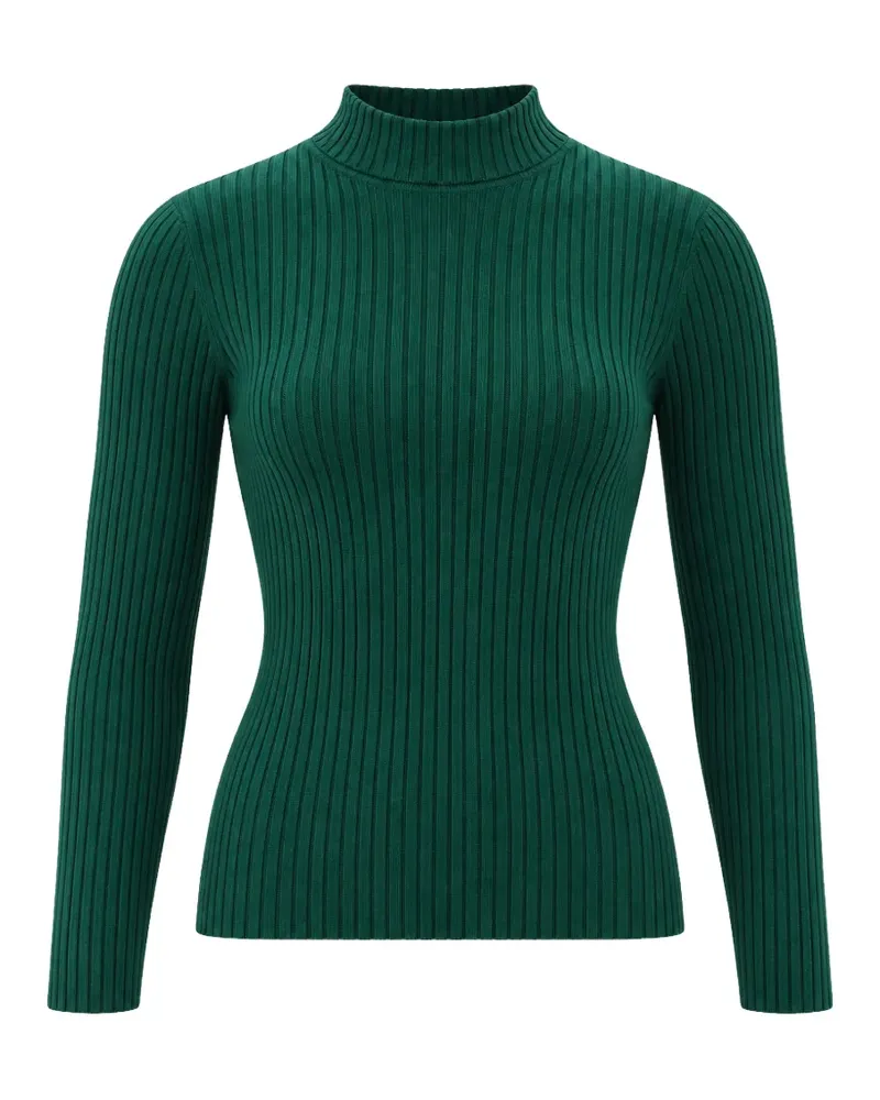 Twin-Set Gerippter Strickpullover - Grün Grün