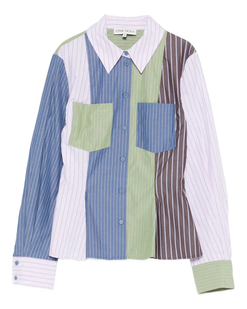 Stine Goya Gestreiftes Hemd im Patchwork-Look - Rosa Rosa