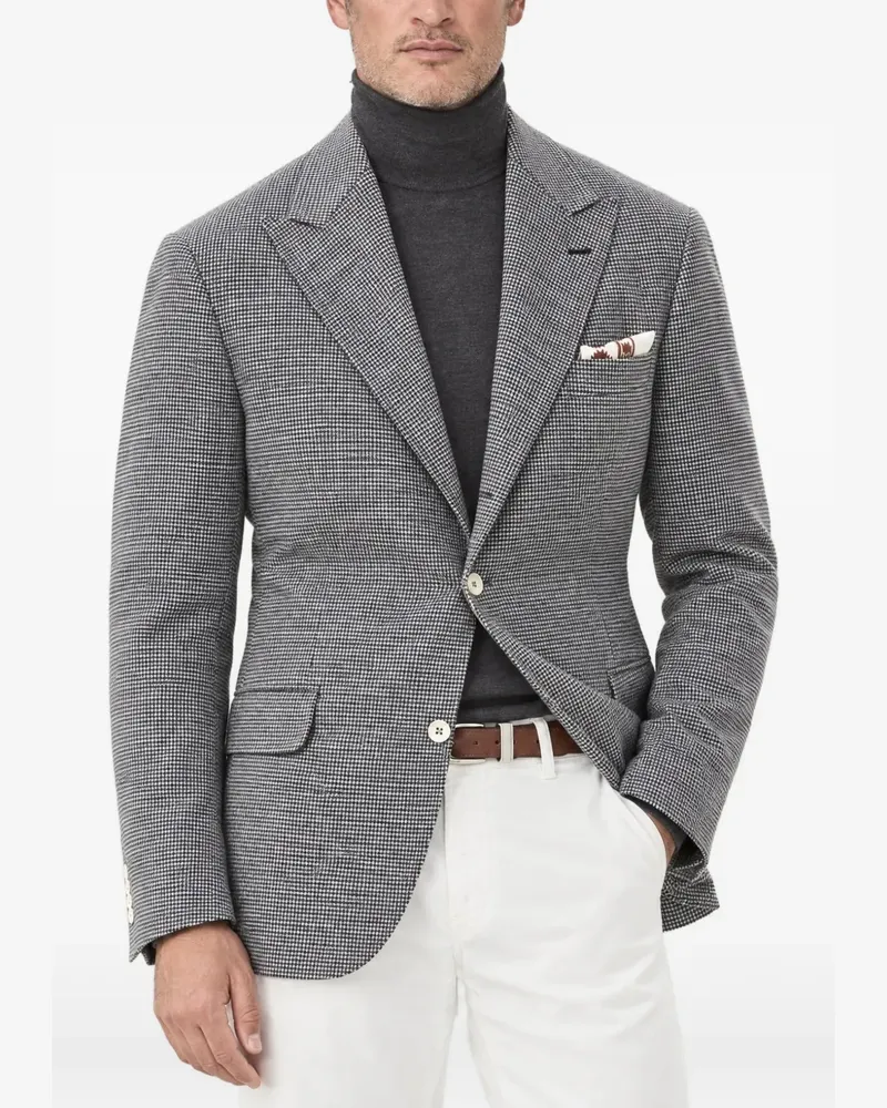 Brunello Cucinelli check-pattern wool blazer - Grau Grau