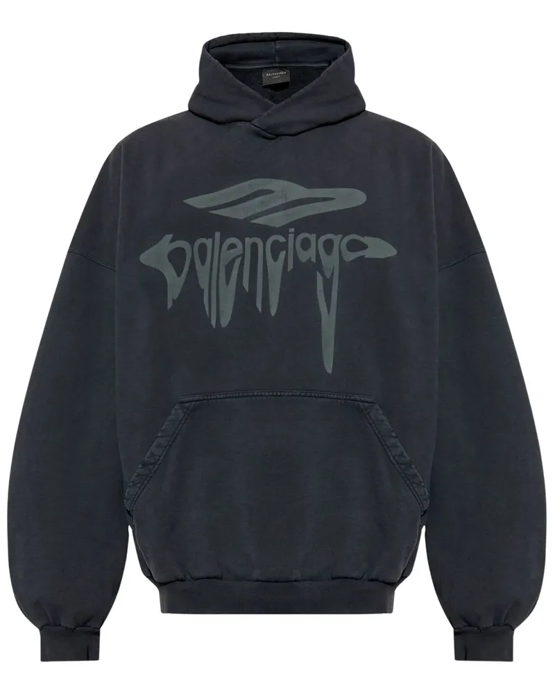 Balenciaga 3D Liquified Effect Hoodie - Schwarz Schwarz