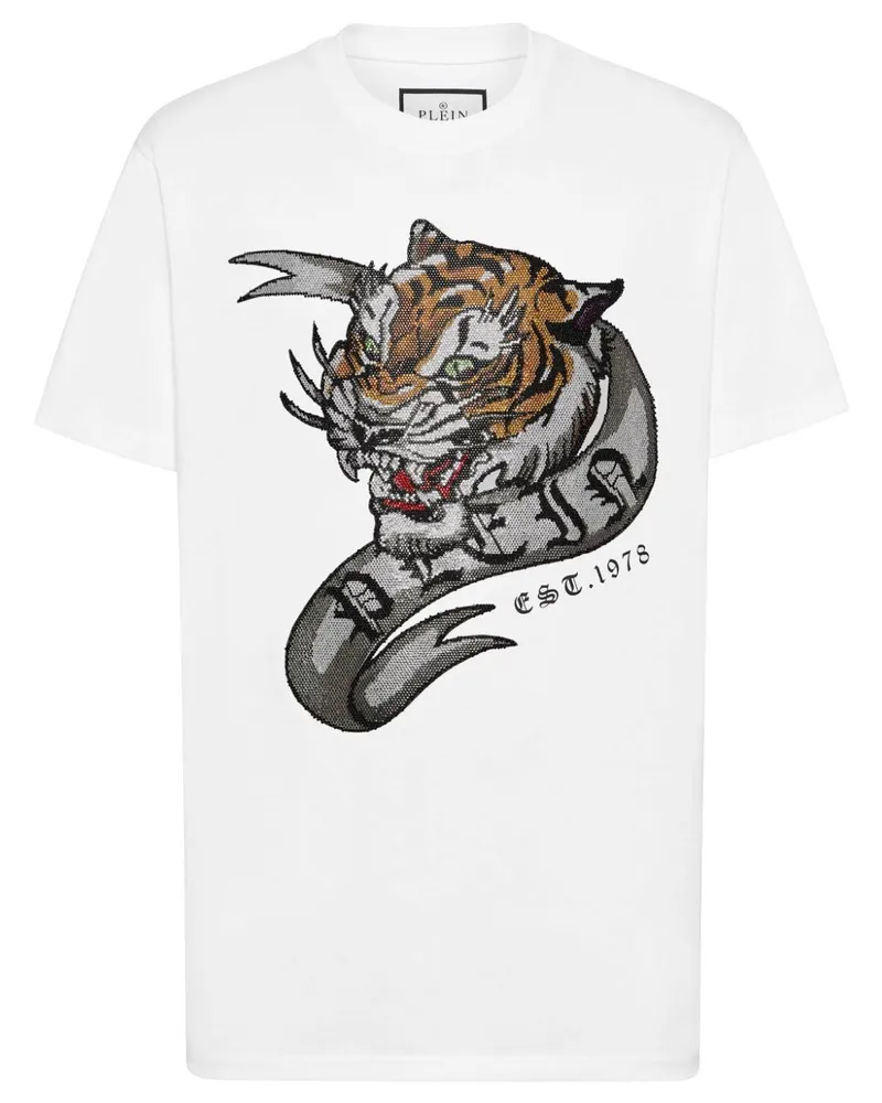 Philipp Plein T-Shirt mit Tattoo-Print - Weiß Weiß