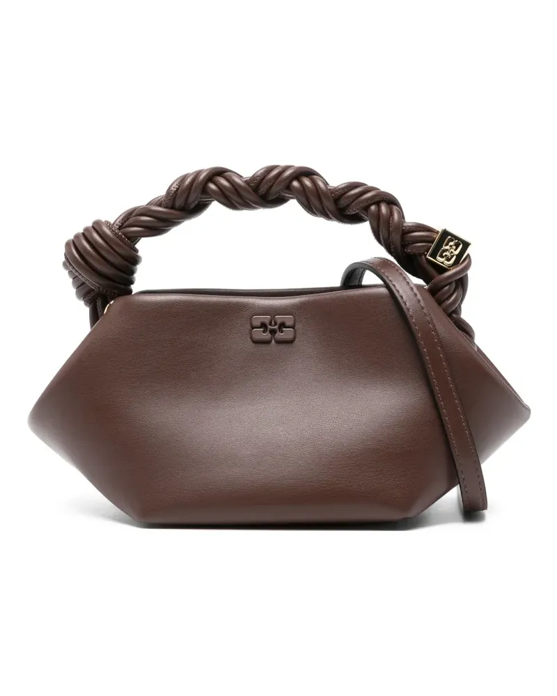 Ganni Handtasche mit verdrehtem Henkel - Braun Braun