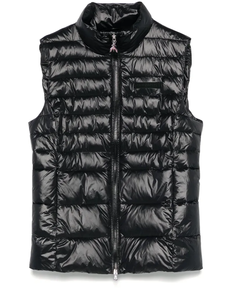 Patrizia Pepe Weste mit Logo-Patch - Schwarz Schwarz