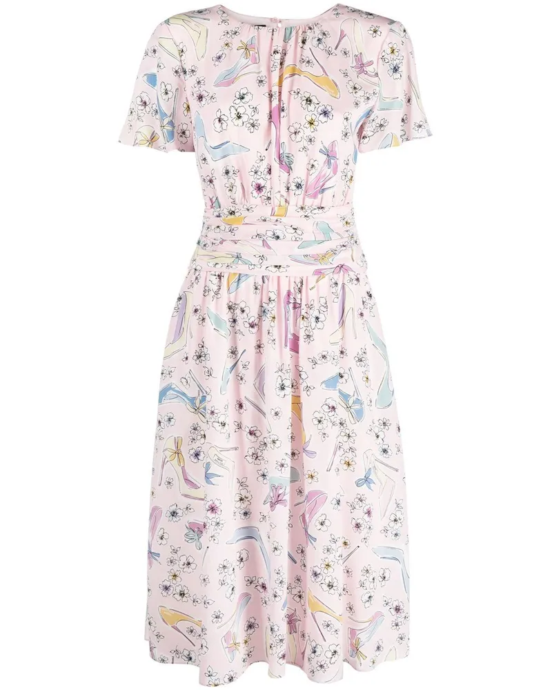 Moschino Kleid mit grafischem Print Rosa