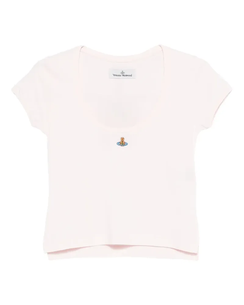 Vivienne Westwood Oberteil aus Bio-Baumwolle mit Herzdetail - Rosa Rosa