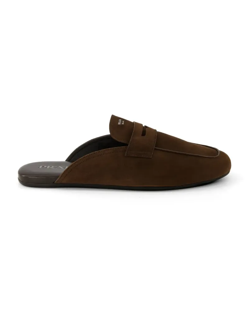 Prada Mules mit runder Kappe - Braun Braun