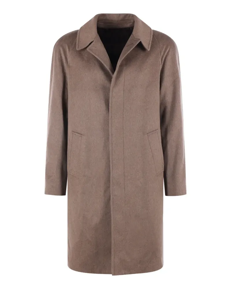LARDINI concealed-fastening coat - Braun Braun