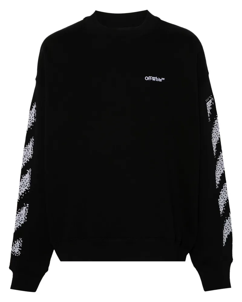 OFF-WHITE Pixel Diag Sweatshirt Schwarz