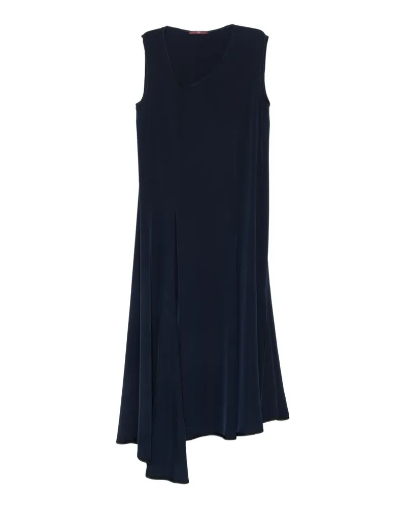 HIGH asymmetric-neck panelled dress - Blau Blau