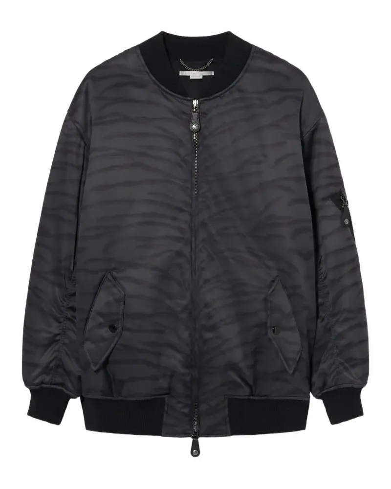 Stella McCartney Bomberjacke mit Tiger-Print - Schwarz Schwarz