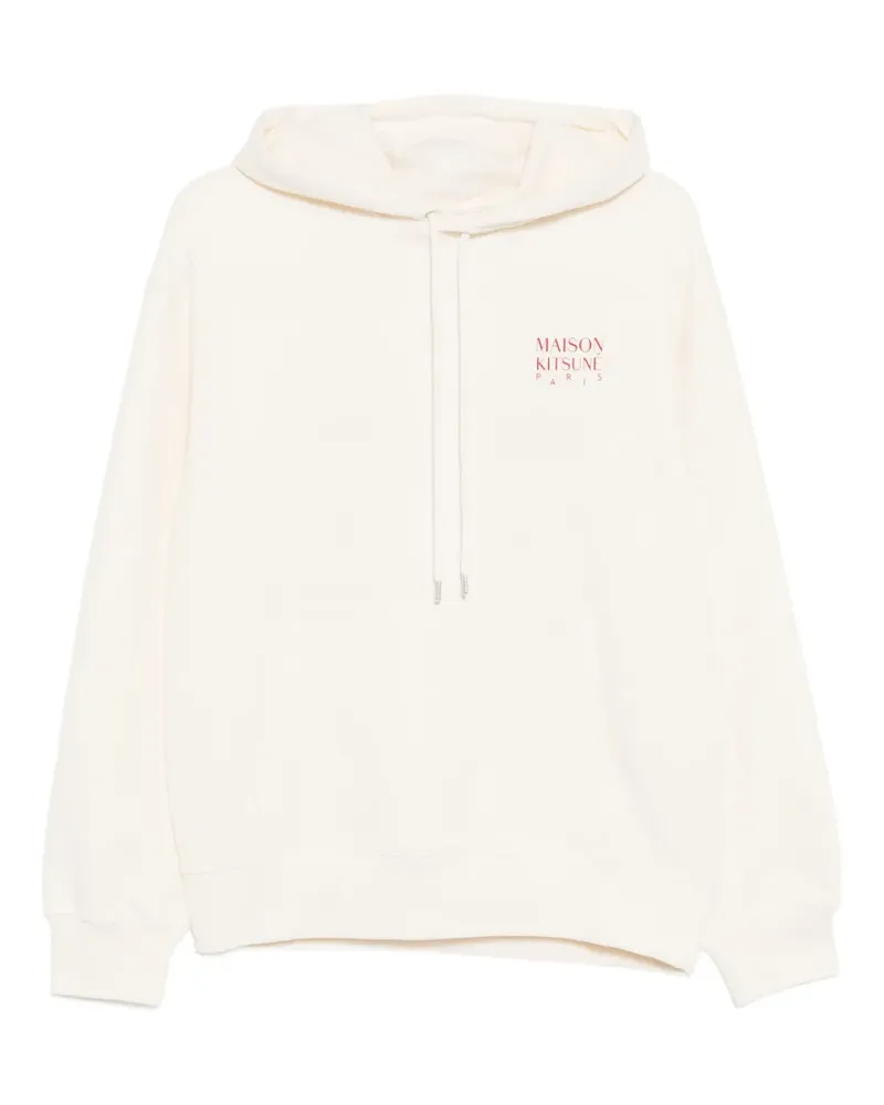 Kitsuné Hoodie mit Logo-Print - Nude Nude