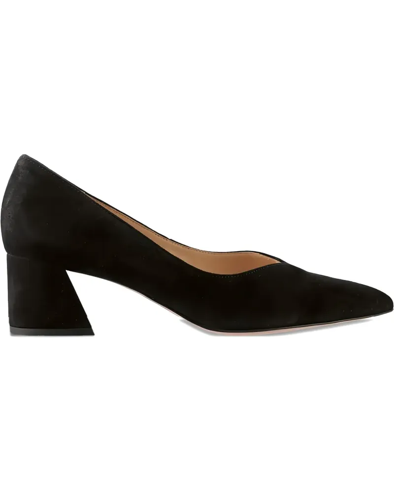 Högl Spitze Kim Pumps mit Blockabsatz 50mm - Schwarz Schwarz