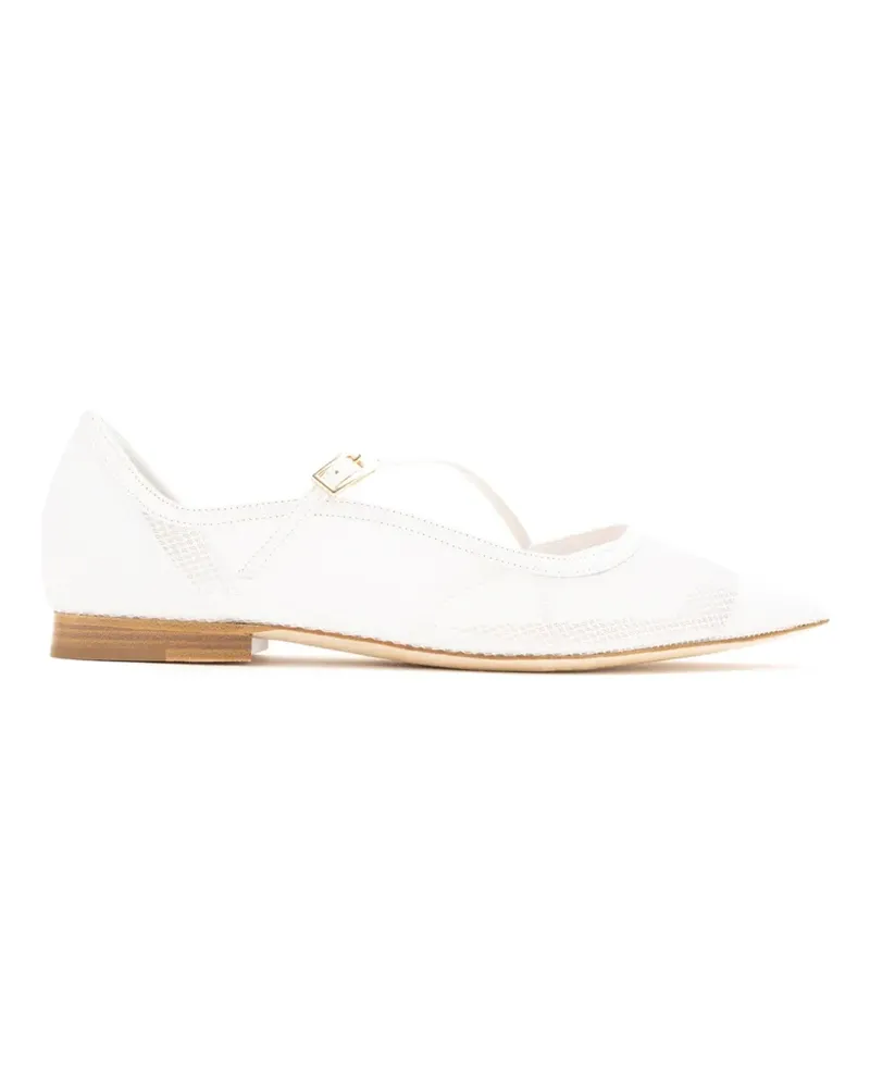 Malone Souliers Bettina Ballerinas mit Schnalle - Weiß Weiß