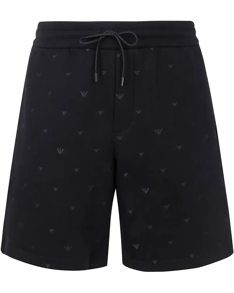 Emporio Armani Shorts mit Logos - Schwarz Schwarz