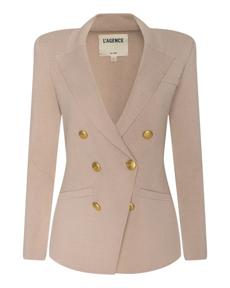 L'Agence Amelia double-breasted blazer - Nude Nude