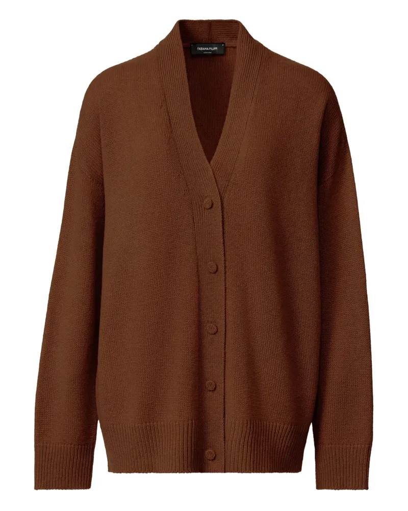 Fabiana Filippi Cardigan mit V-Ausschnitt - Nude Nude