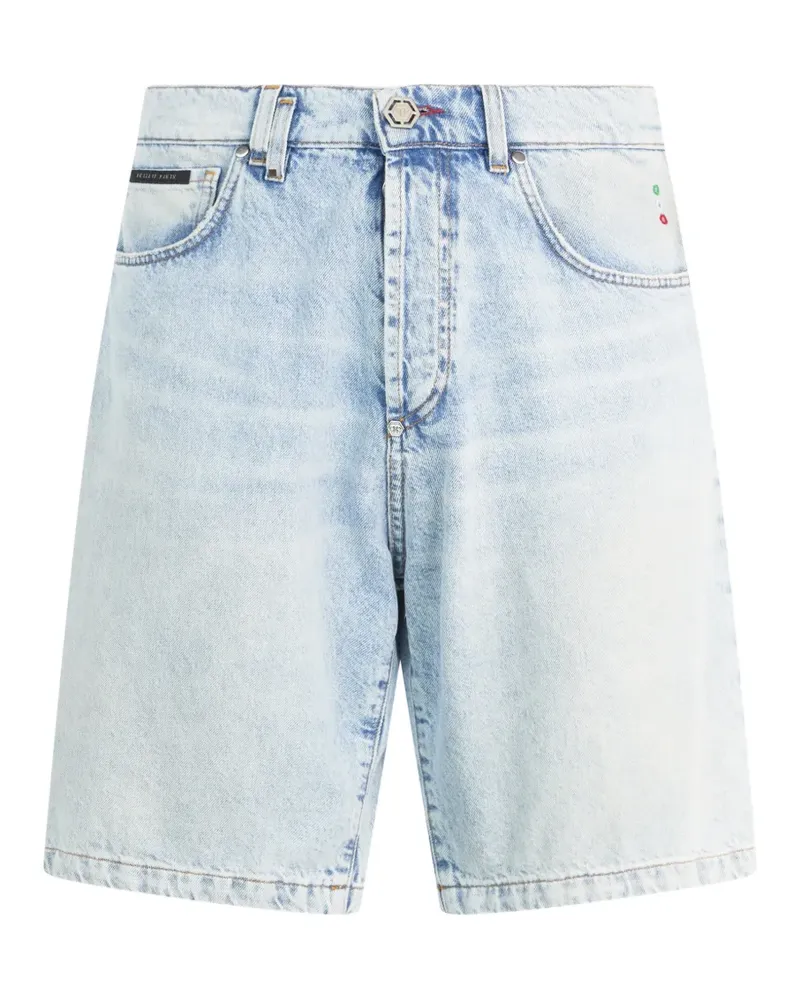 Philipp Plein belt-loop denim shorts - Blau Blau