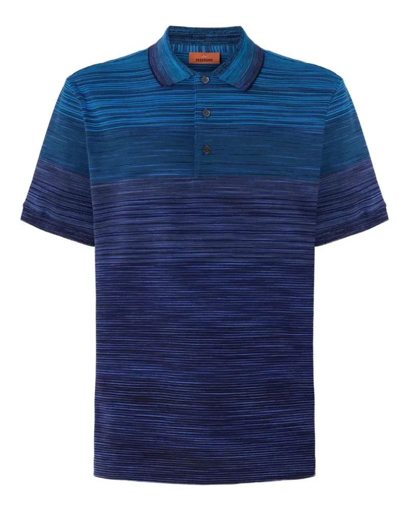 Missoni Gestreiftes Poloshirt mit Farbverlauf - Blau Blau