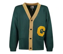 Cardigan mit Applikation - Grün