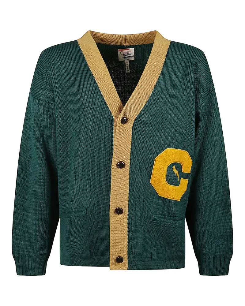 Champion appliqué cardigan - Grün Grün