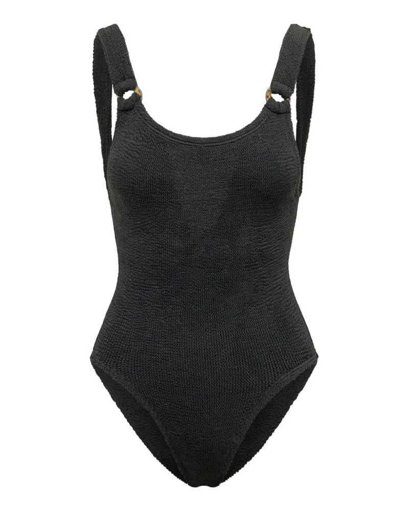 Hunza G Domino crinkle-effect swimsuit - Schwarz Schwarz