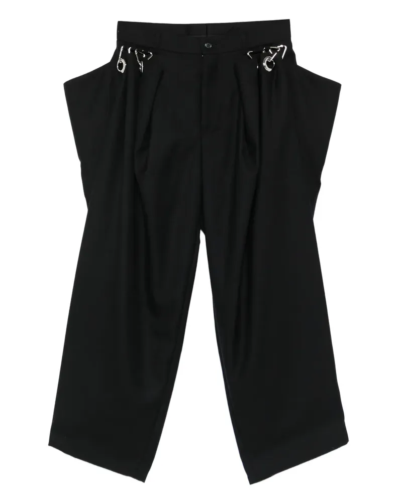 Noir Kei Ninomiya Plissierte Hose - Schwarz Schwarz