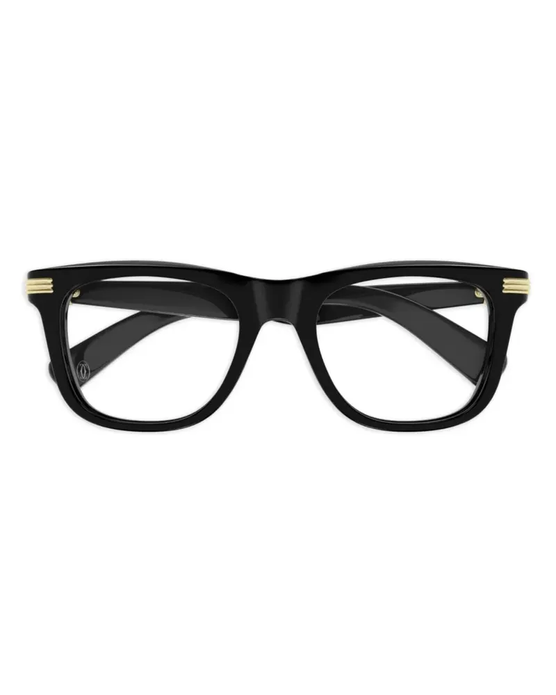 Cartier Brille mit eckigem Gestell - Schwarz Schwarz