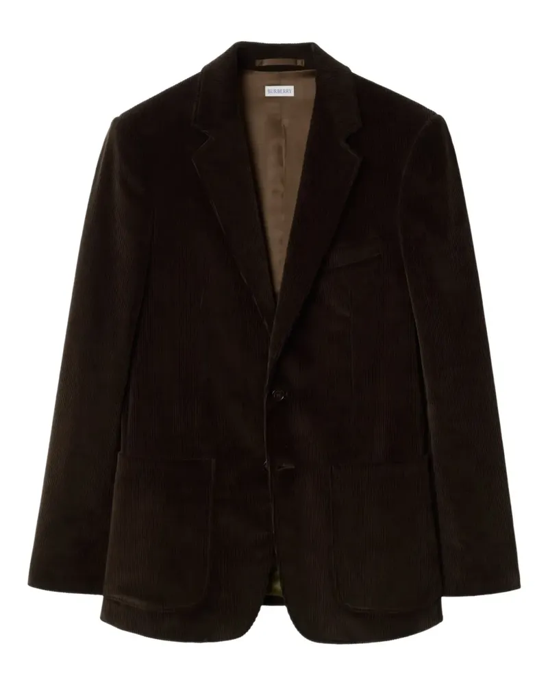 Burberry Einreihige Jacke aus Cord - Braun Braun