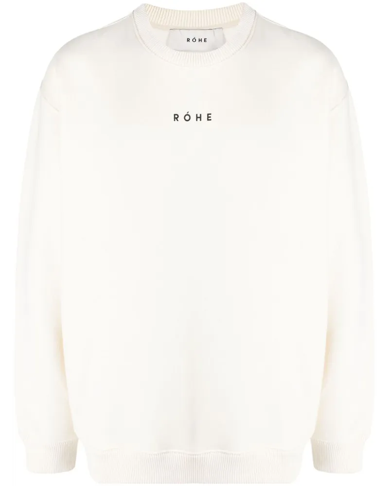 Róhe Sweatshirt mit Logo-Print - Nude Nude