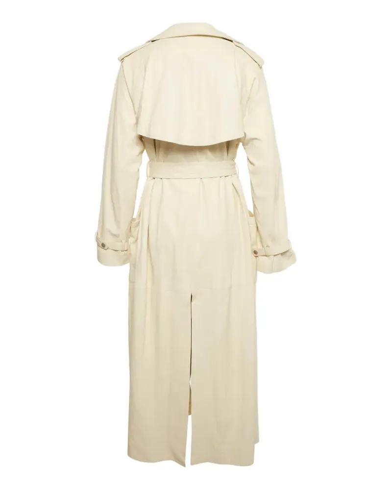 Zeynep Arcay leather trench coat - Nude Nude