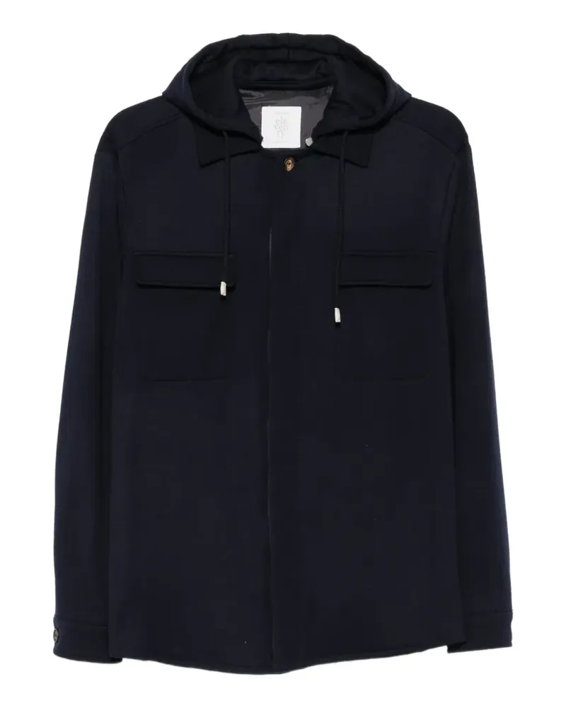 Eleventy Klassische Kapuzenjacke - Blau Blau
