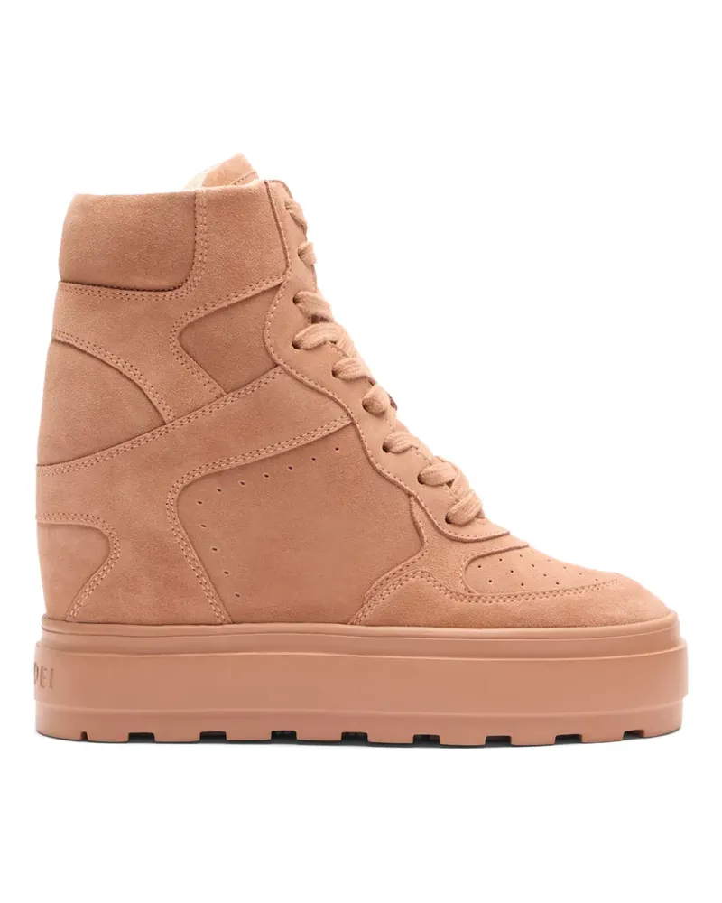 Casadei wedge-heel panelled sneakers - Orange Orange