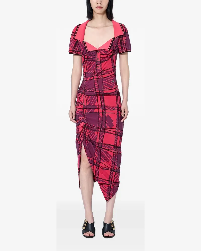 Vivienne Westwood Asymmetrisches Midikleid - Rot Rot