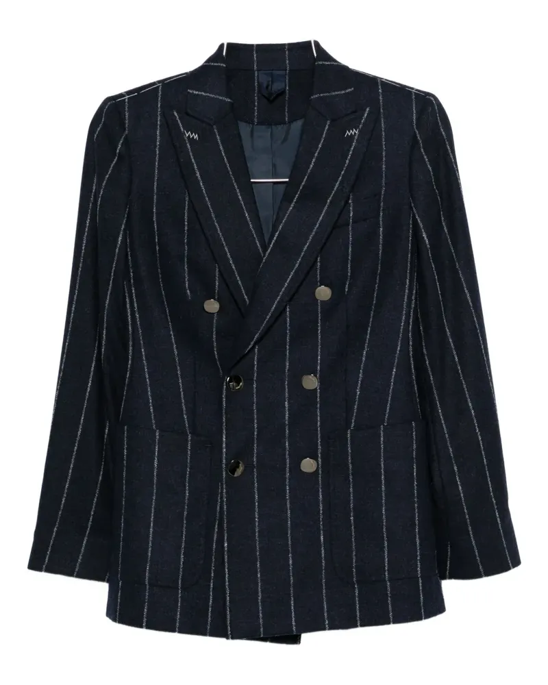 Max Mara pinstripe double-breasted jacket - Blau Blau
