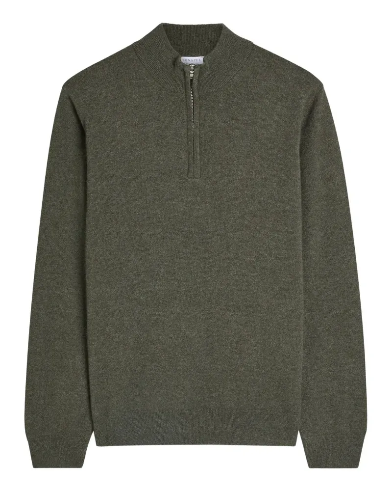Sunspel zip-up knitted sweater - Grün Grün