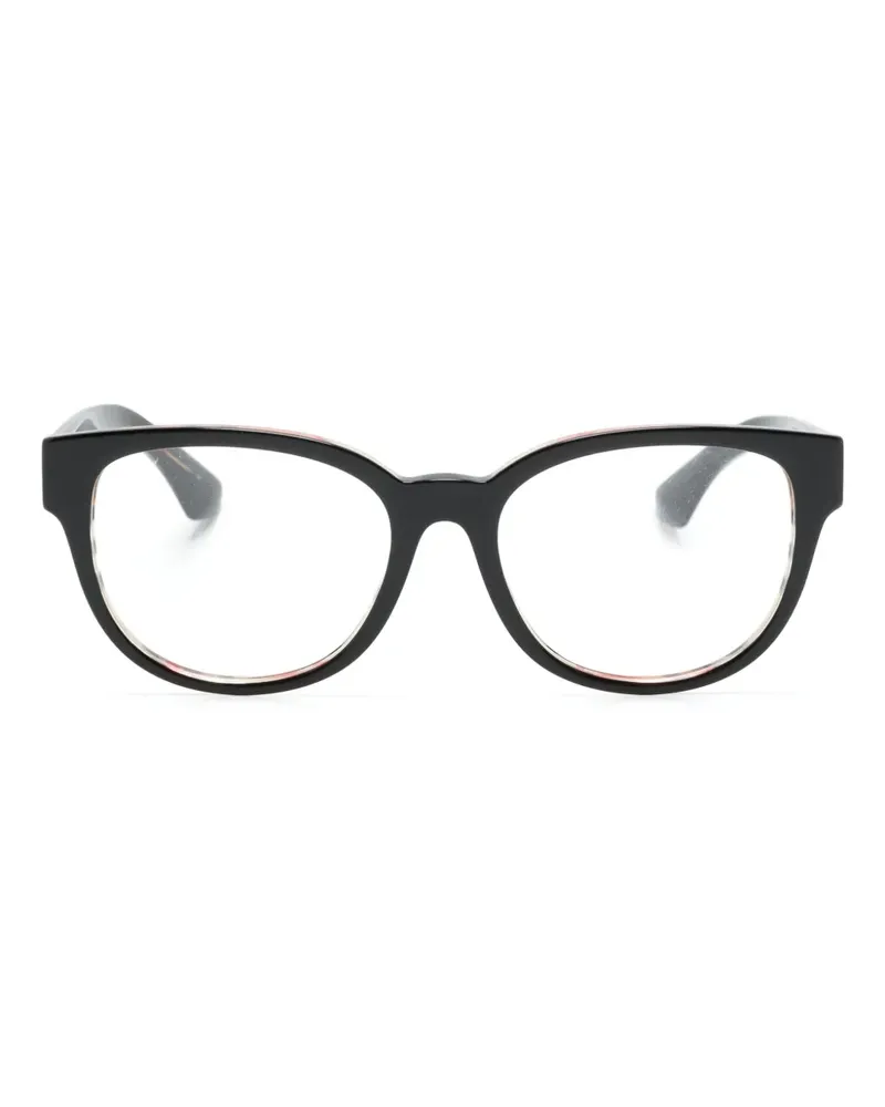 Burberry Brille mit ovalem Gestell - Schwarz Schwarz