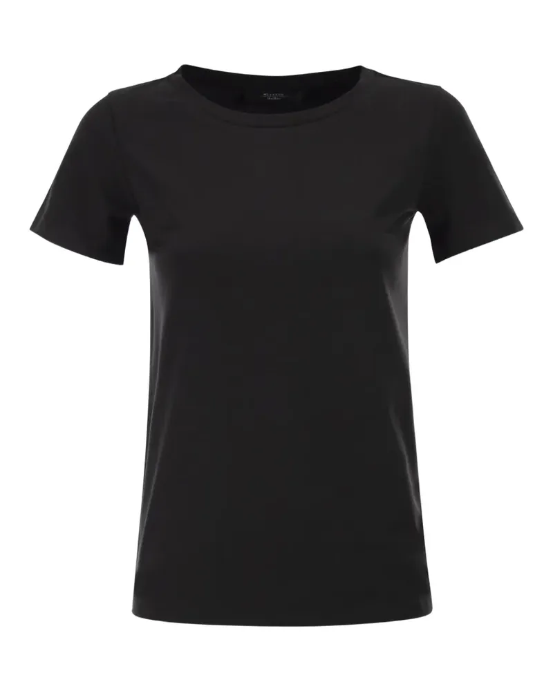 Max Mara T-Shirt mit Schmetterlingen - Schwarz Schwarz