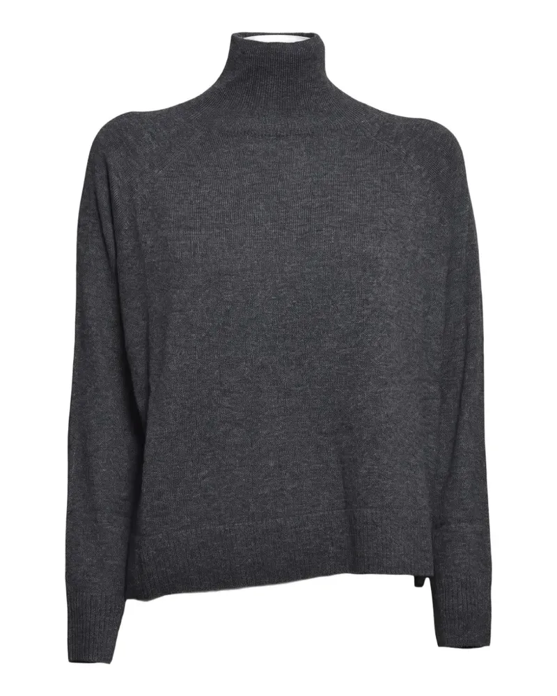 Max Mara V-Ausschnitt-Pullover mit Raglanärmeln - Grau Grau
