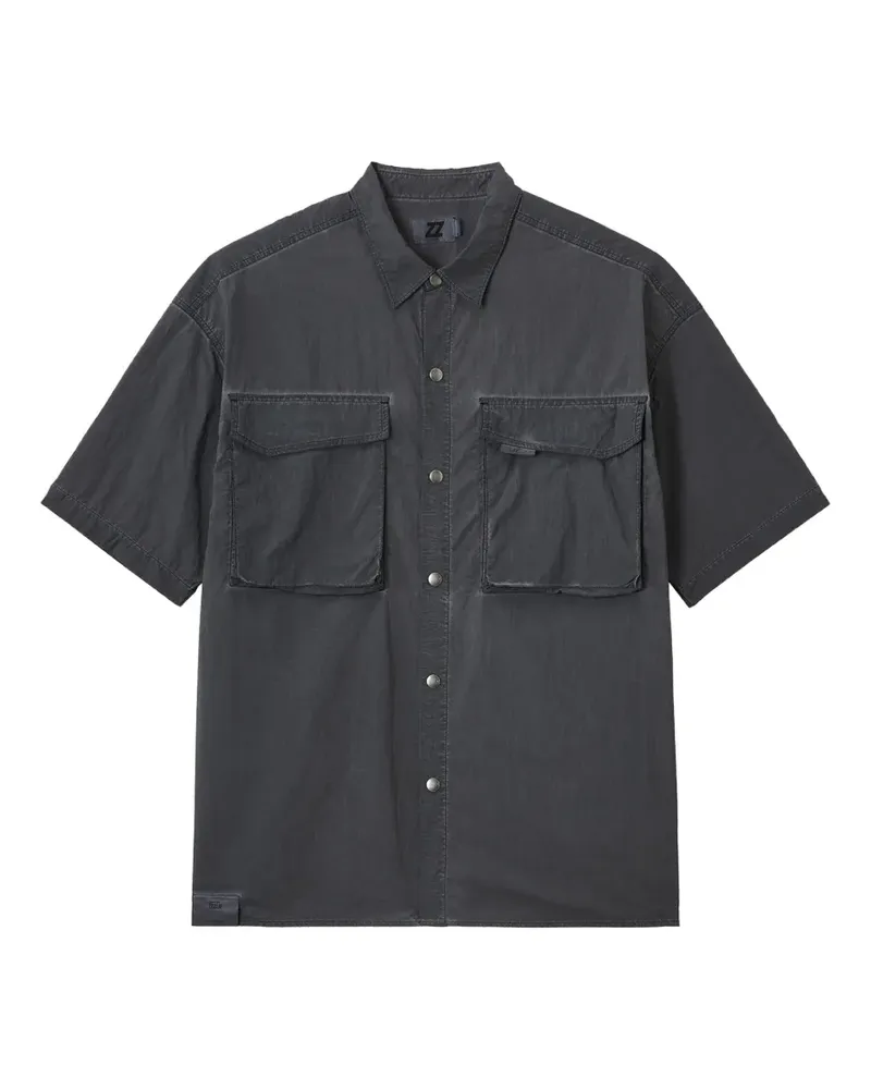 Izzue flap-pocket shirt - Grau Grau