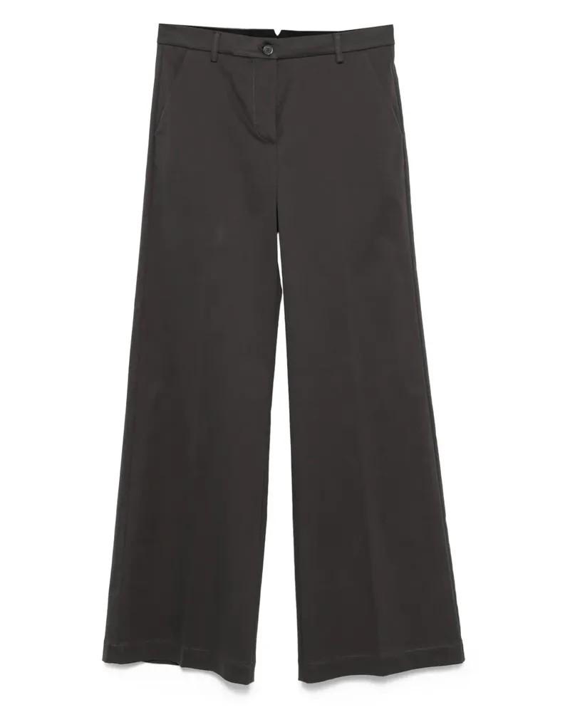 Semicouture Hose mit weitem Bein - Grau Grau
