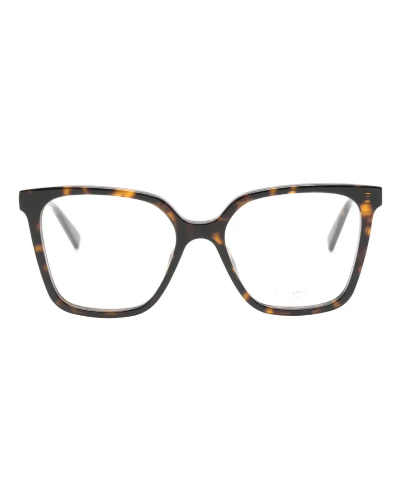 Saint Laurent rectangle-frame glasses - Braun Braun