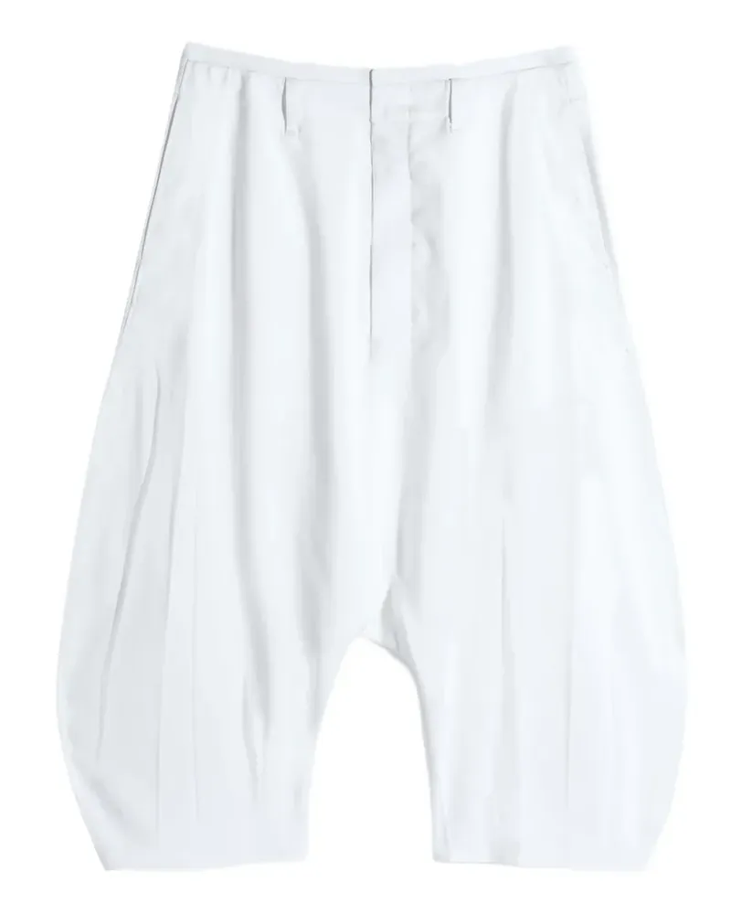 Christophe Lemaire Bermudas mit Falten - Weiß Weiß