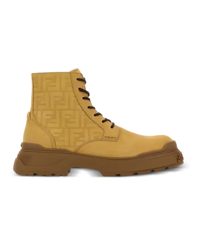 Fendi Stiefel mit Logo-Verzierung - Nude Nude